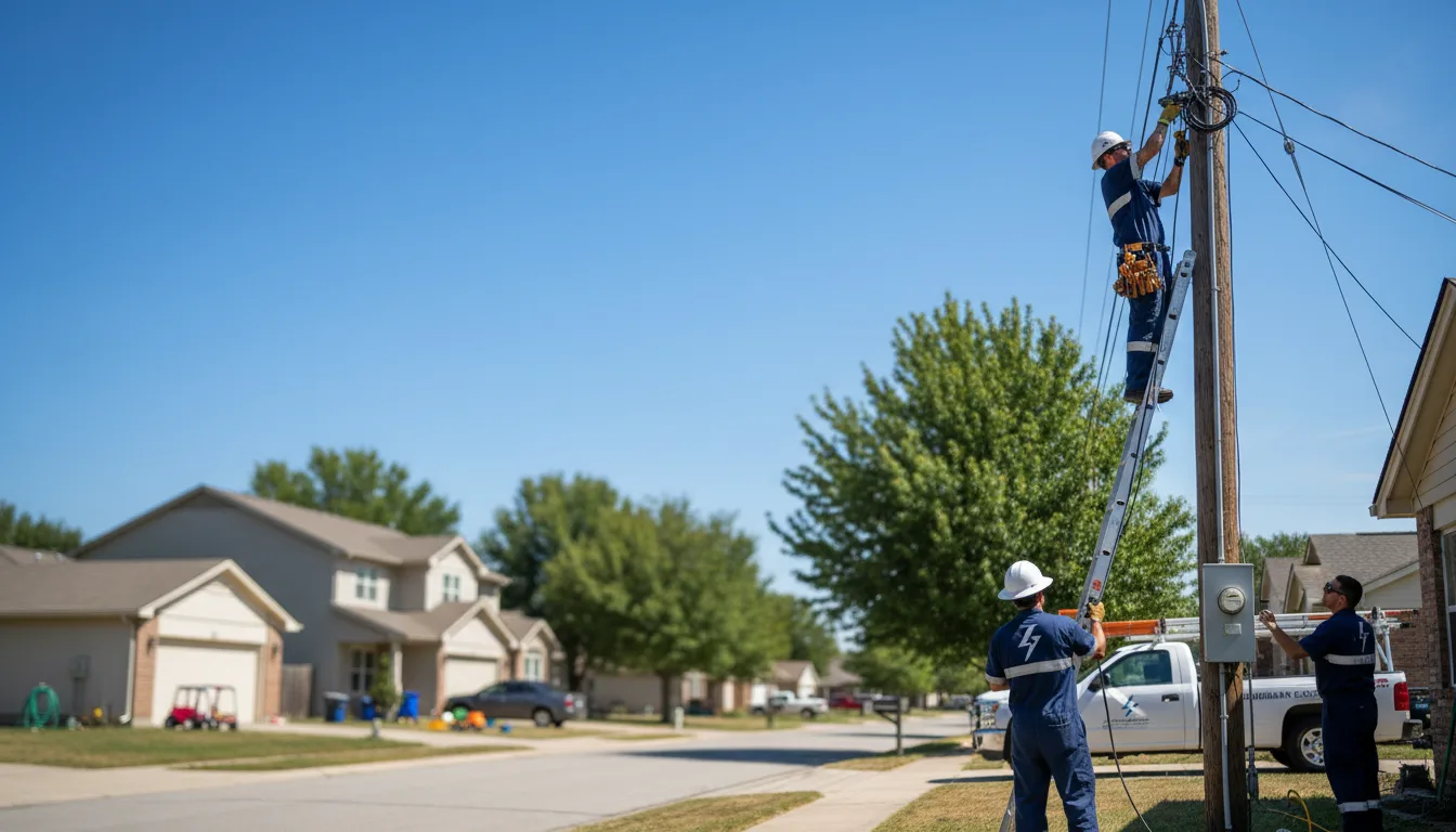 Residential electrician providing installation services in Lefors, TX